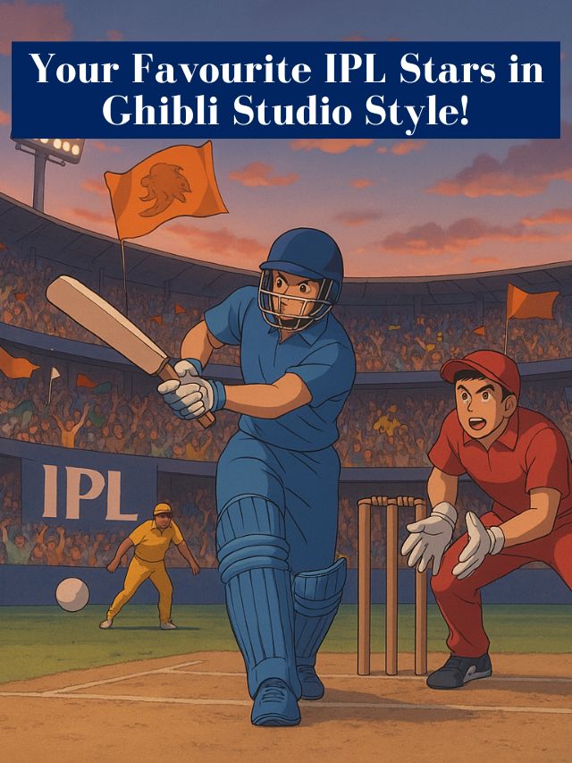 Ghibli x IPL: Catch Your Cricket Icons in Magical Anime Style!