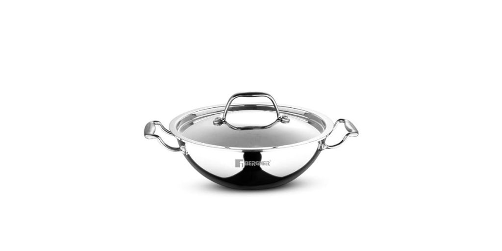 Bergner Argent Tri-Ply Kadhai & Saucepans