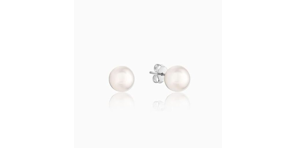 GIVA 925 Silver White Pearl Earrings