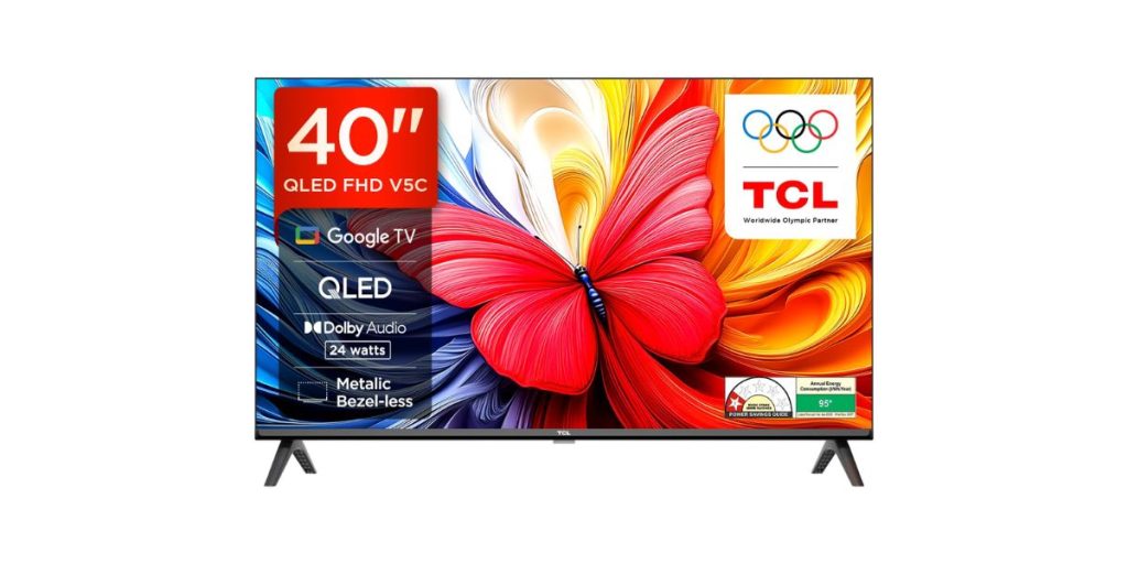 TCL 40” V5C Series Smart QLED TV Google TV