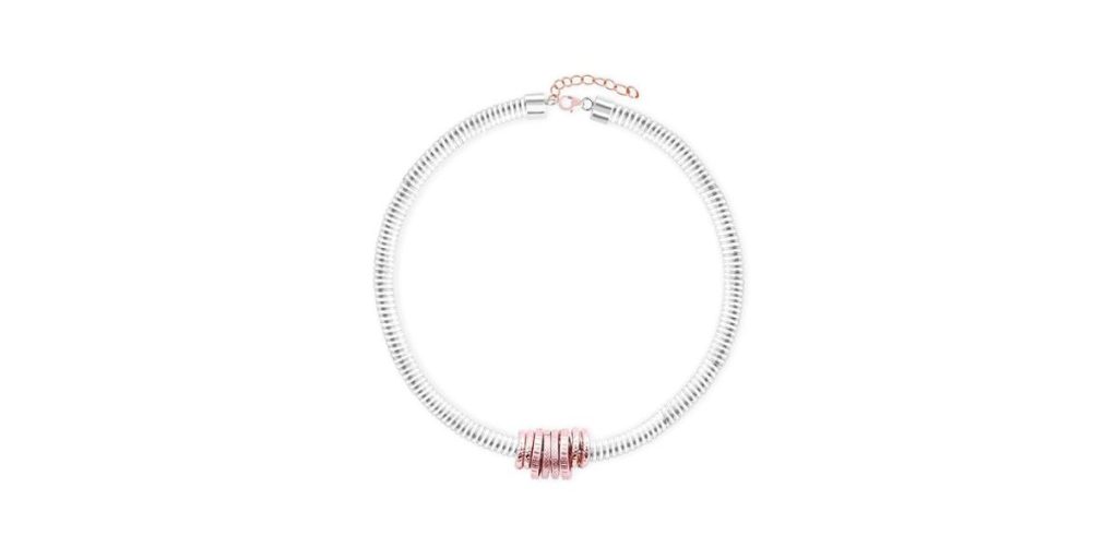 Touch925 925 Silver Twisted Charm Bracelet