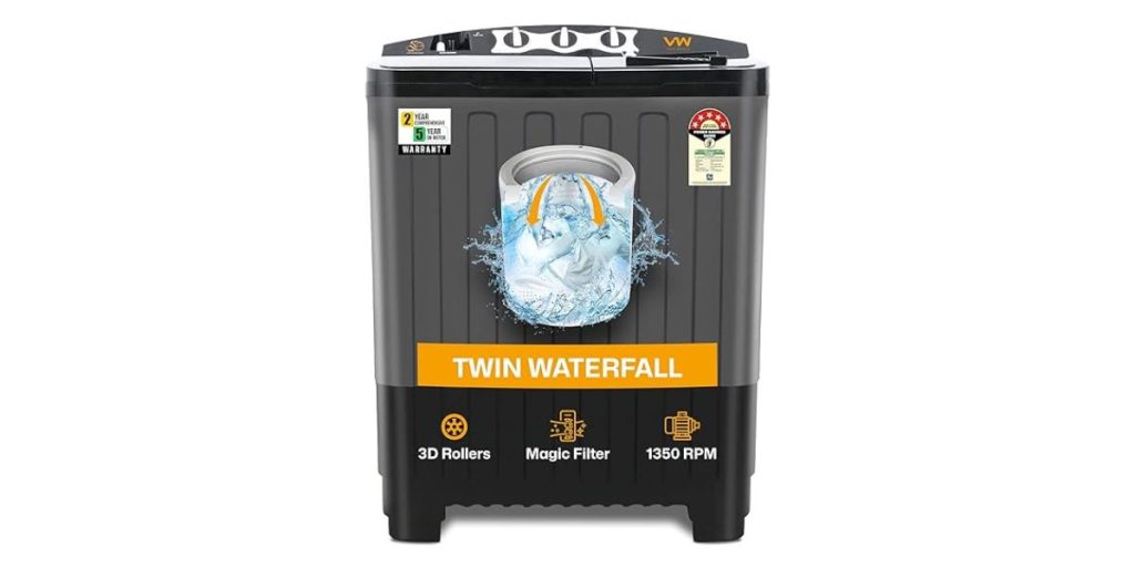 VW 7.5 kg Semi Automatic Washing Machine