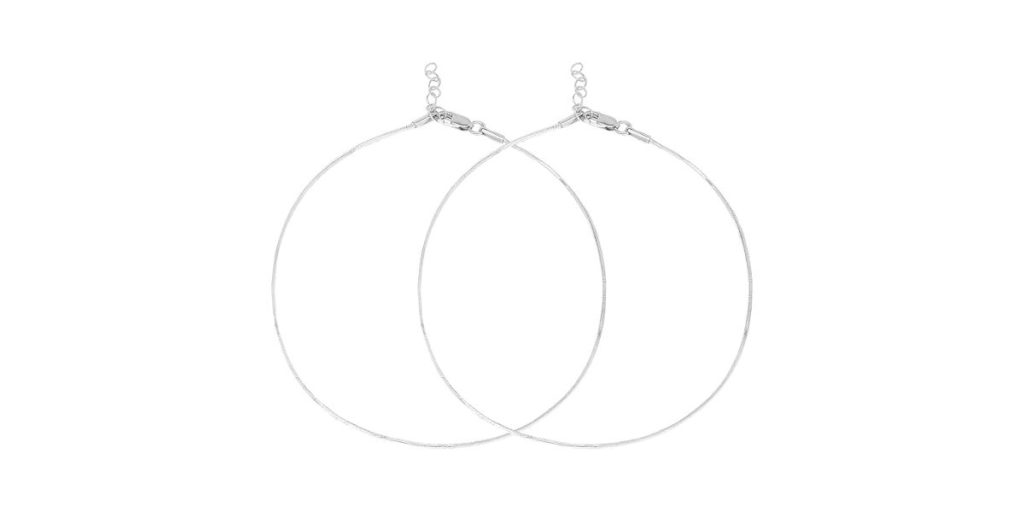 ZAVYA 925 Sterling Silver Anklet Pair