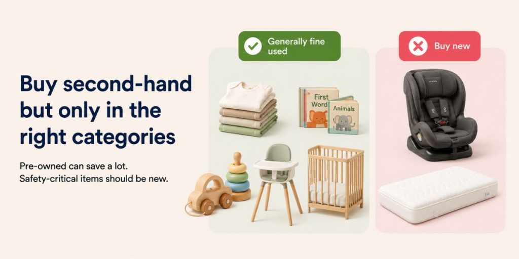 Buy second-hand but only in the right categories