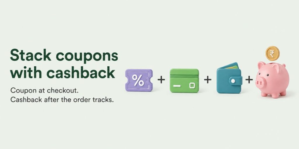 Stack coupons with cashback