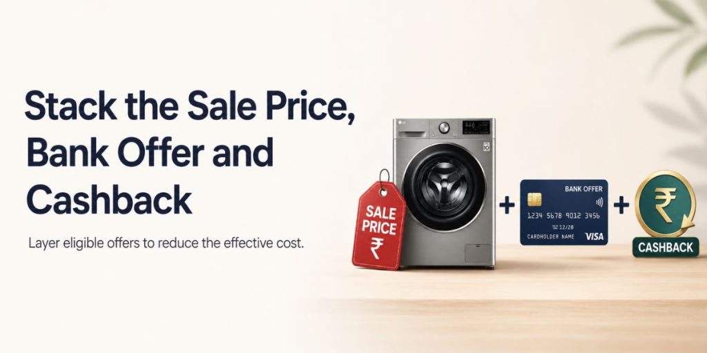 Stack the Sale Price, Bank Offer and Cashback