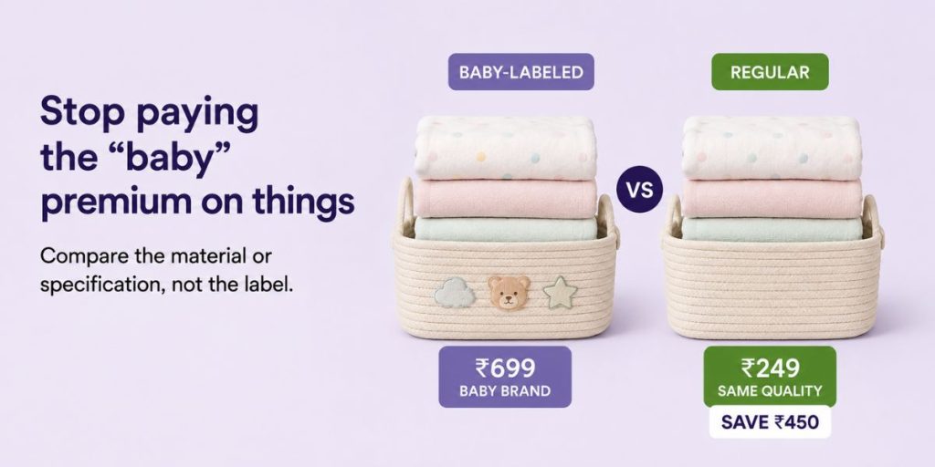 Stop paying the "baby" premium on things