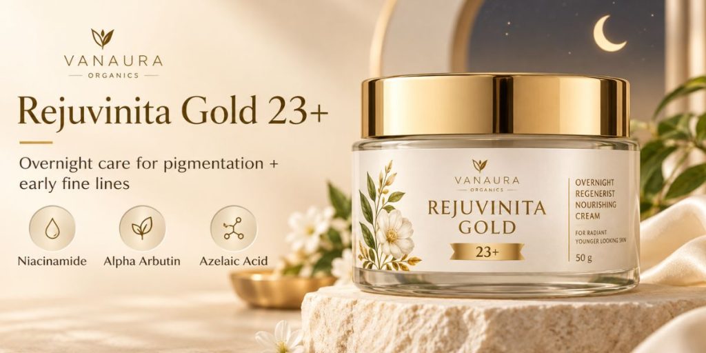 Vanaura Organics Rejuvinita Gold 23+ Overnight Regenerist Nourishing Cream