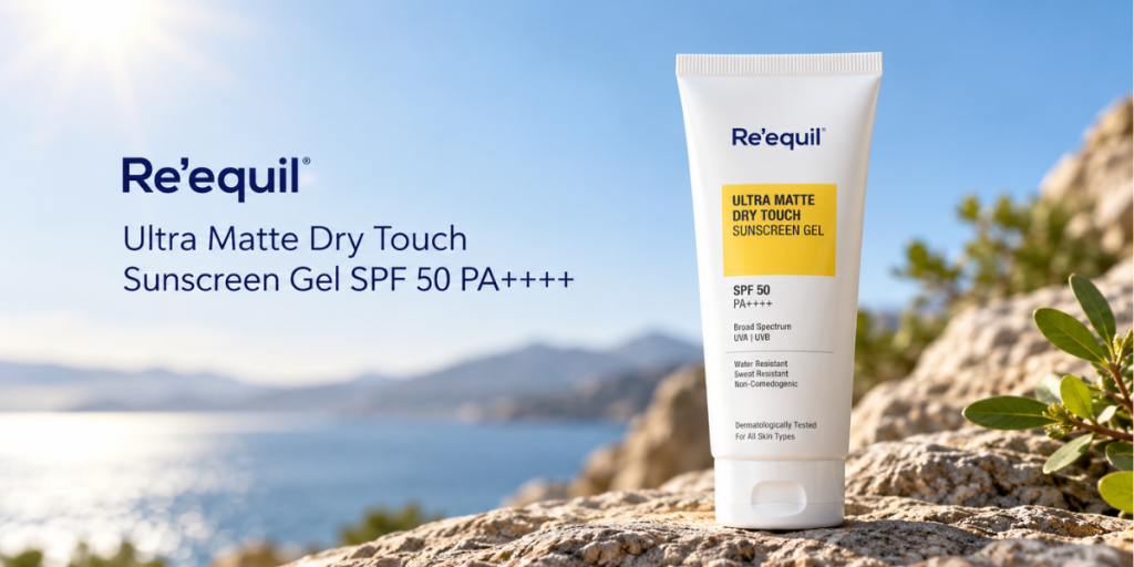 Re'equil Ultra Matte Dry Touch Sunscreen Gel SPF 50 PA++++