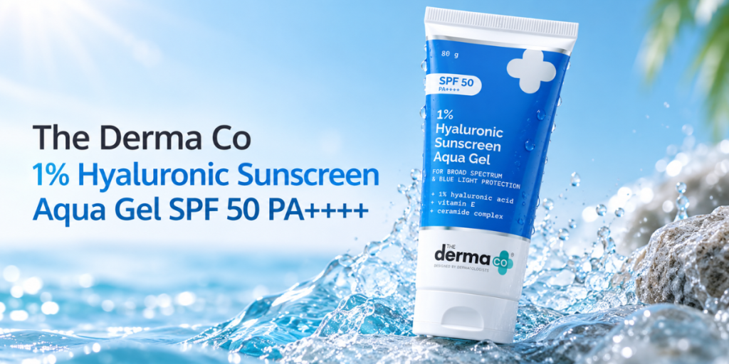 The Derma Co 1% Hyaluronic Sunscreen Aqua Gel SPF 50 PA++++