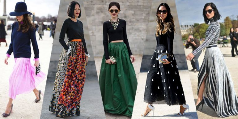 Top 10 Ways To Style Long Skirts