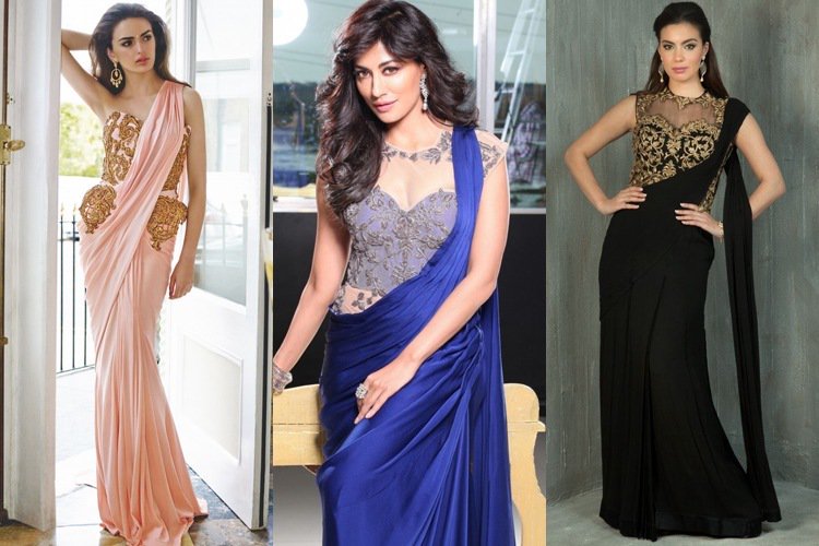Get a Trendy Makeover with Saree Gowns